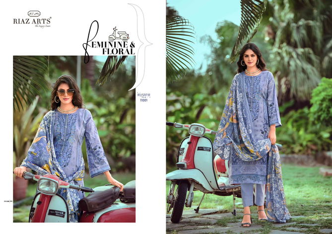 Musafir Vol 9 By Riaz Arts Printed Karachi Cotton Dress Material Wholesale Shop In Surat
